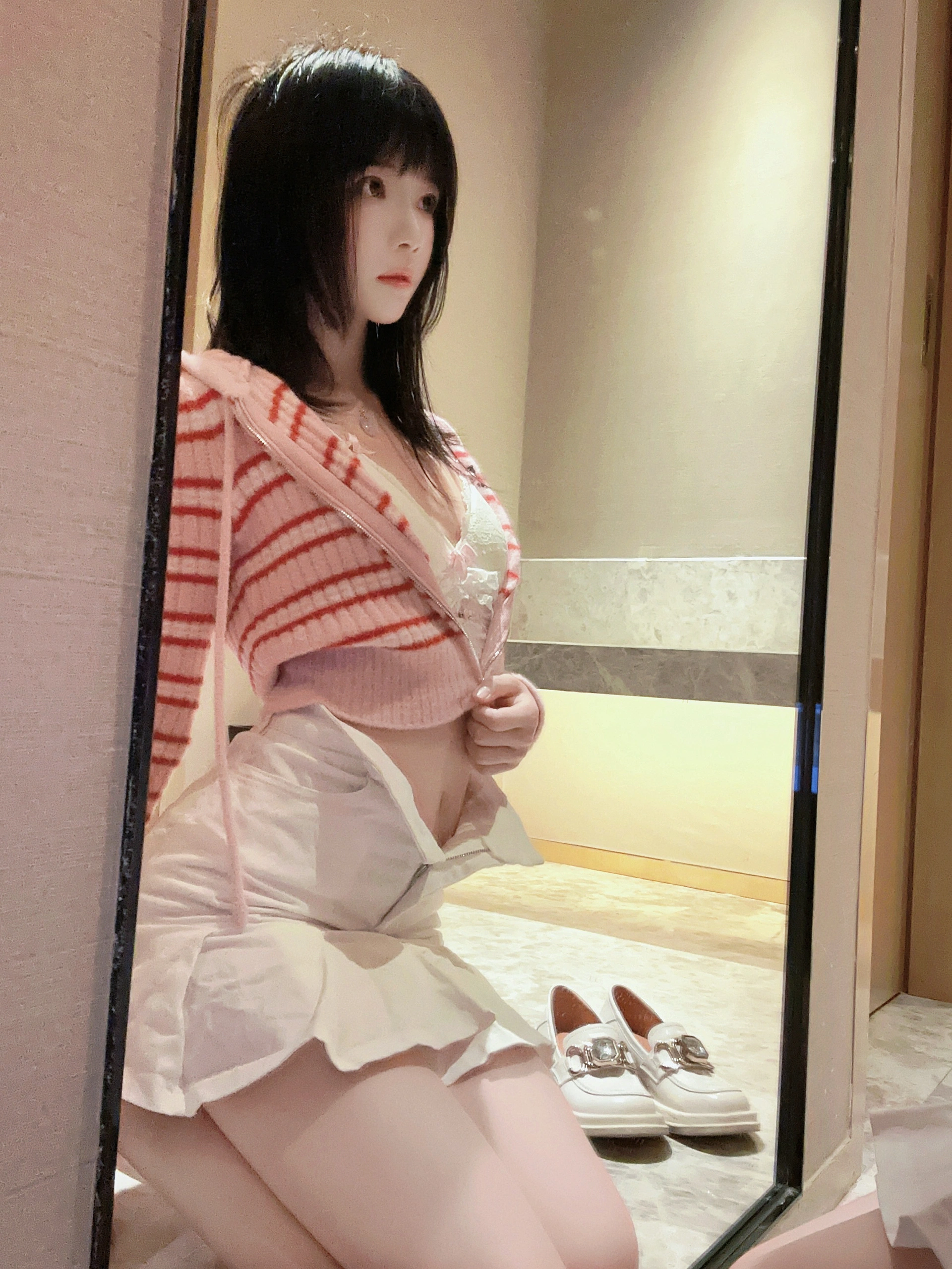 桜桃喵 - NO.166 条纹毛衣 2