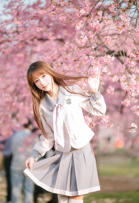 樱花下的JK少女 - 紫氯氯