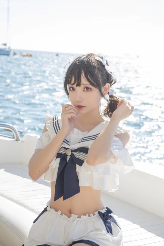 三亚熊之海军风泳装 - 花柒Hana